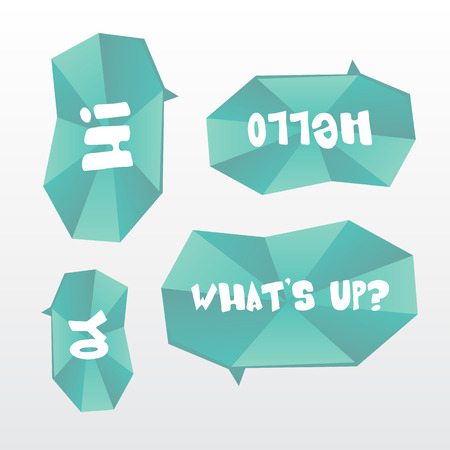 a dialogue window with different greetingsのイラスト素材