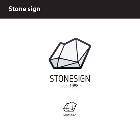 polygonal stone or rockのイラスト素材