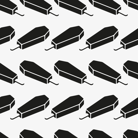 Pattern of ice cream in a coffin.のイラスト素材