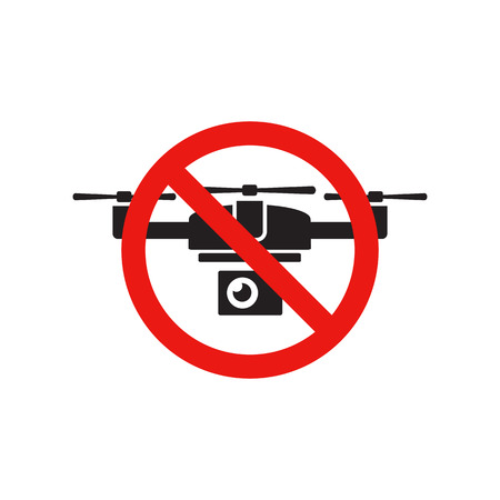 The sign forbidding flying droneのイラスト素材