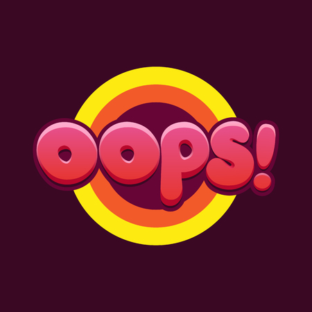 exclamation oops! comic style or retro postersのイラスト素材