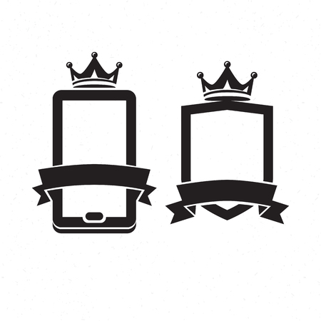 Shield template for the heraldic logoのイラスト素材