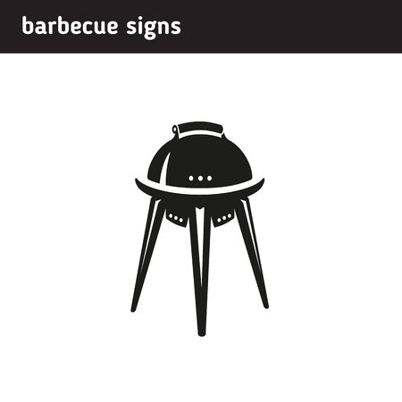 Badge for the logo in the form of a barbecueのイラスト素材