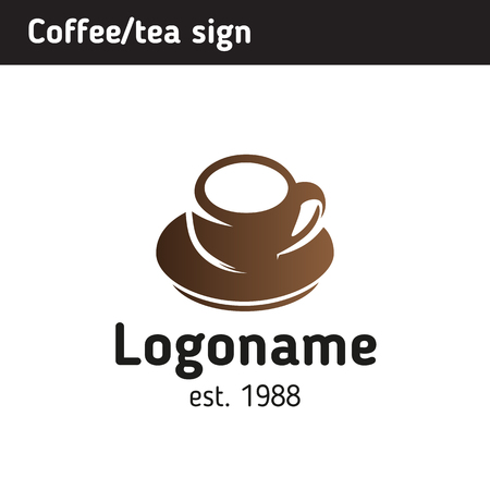Logo template for a coffee house, coffee mugのイラスト素材