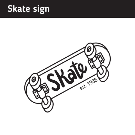 Skateboarding stikel, skate in flightのイラスト素材
