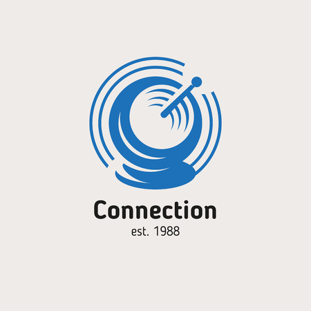 Sign antenna for communication, telecommunications.のイラスト素材