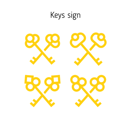 Sign for business in the form of crossed keysのイラスト素材