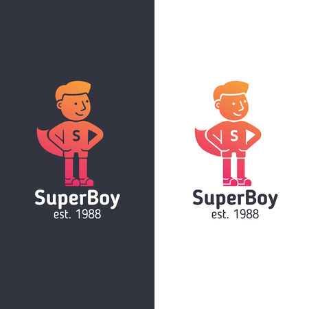 Sign super child, suitable for school or extra classes in child developmentのイラスト素材