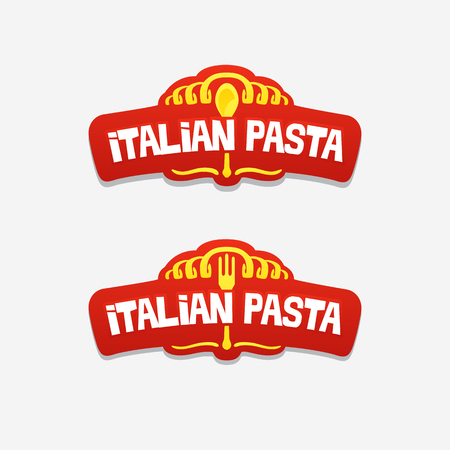italian pasta, logo for a cafe or restaurantのイラスト素材