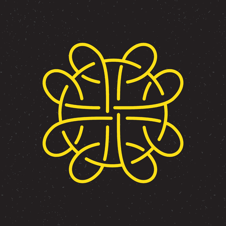 A simple sign from the lines, the Celtic cross illustration.のイラスト素材