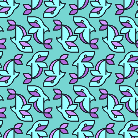 Seamless pattern, sharks in the style of line artのイラスト素材