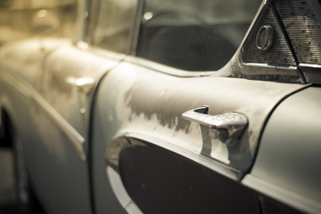 Door handle on old car