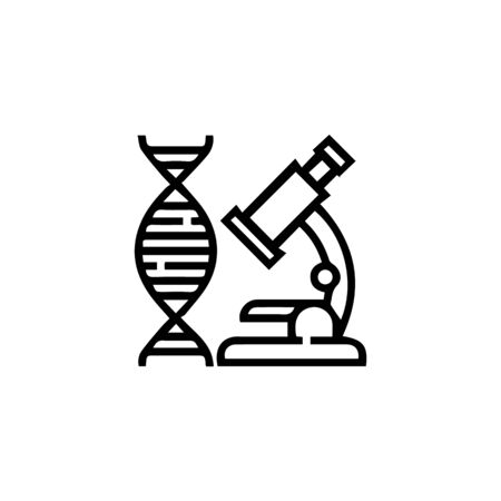 microscope icon isolated on a white background NEWのイラスト素材