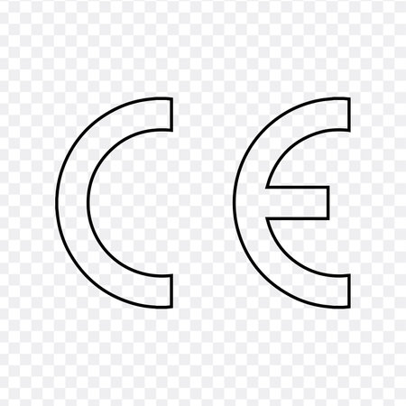 CE mark. CE symbol isolated on white background. European Conformity certification markのイラスト素材