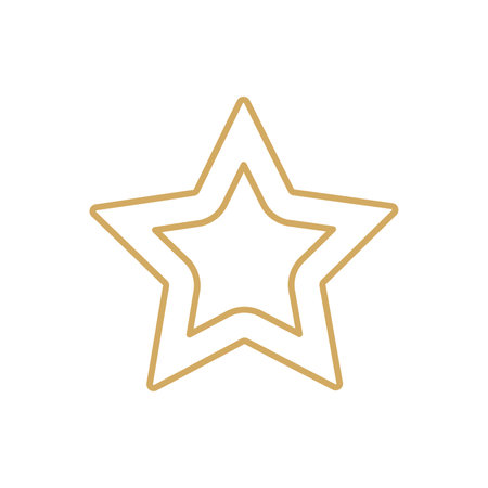 One line continuous star vector. Abstract linear icon. Minimal illustration. Hand drawn silhouette, graphic design, print, banner, card, poster, sign, symbol, logo, Christmas ornament, holiday decor.のイラスト素材