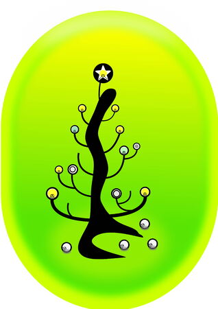 Lightbulb christmas treeのイラスト素材