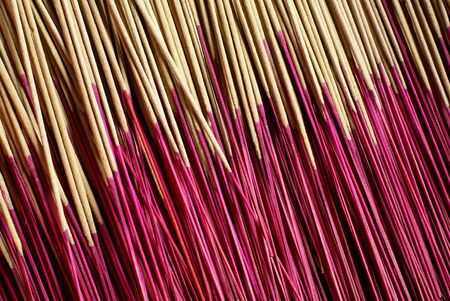 Asian prayer joss sticks closeupの写真素材