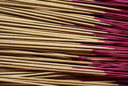Asian prayer joss sticks closeupの写真素材
