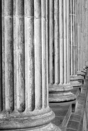 Ancient carved columns abstractの写真素材