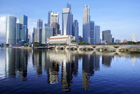 Singapore city daytime skylineの写真素材