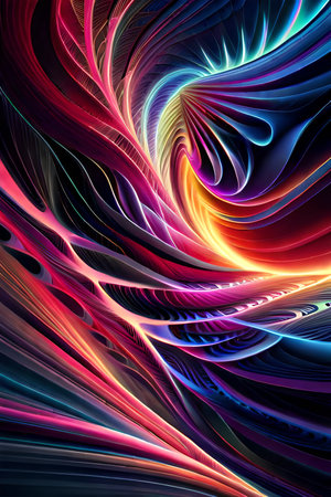 Abstract fractal. Fractal art background for creative design. Decoration for wallpaper, desktop, poster, cover booklet. Print for clothes, t-shirt. Creative illustration for designの素材