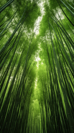 Bamboo forest in the morning at Arashiyama Kyoto Japanの素材