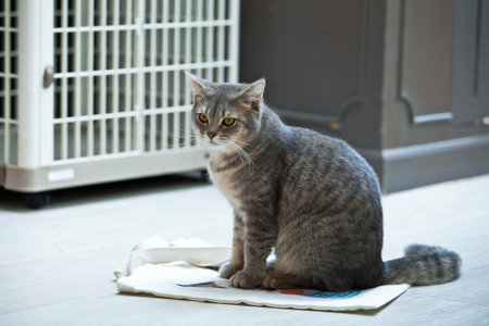 Looking Catの写真素材