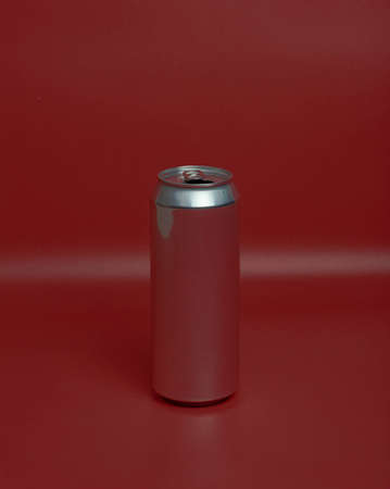 Can on bright pink backgroundの写真素材