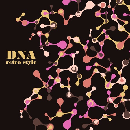 vintage structure of the DNA moleculeのイラスト素材