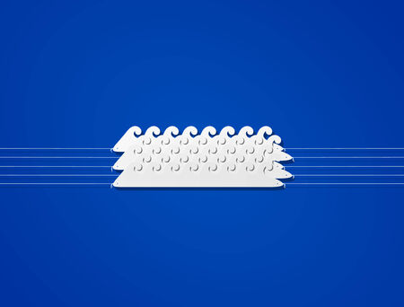 aqua style sticker on the ropesのイラスト素材