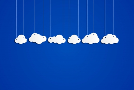 cloud style sticker on the ropesのイラスト素材