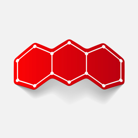 molecular structure, stickerのイラスト素材