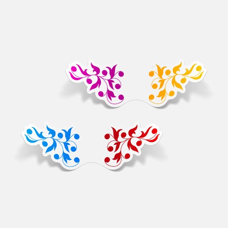 vintage stickerのイラスト素材
