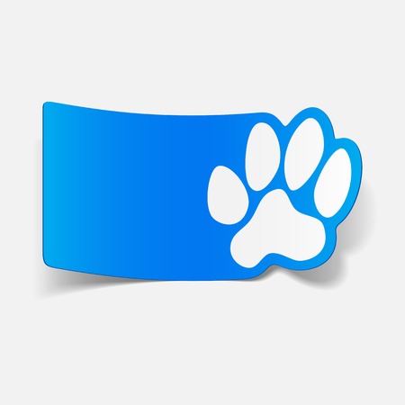 sticker animal paw, realistic design elementのイラスト素材