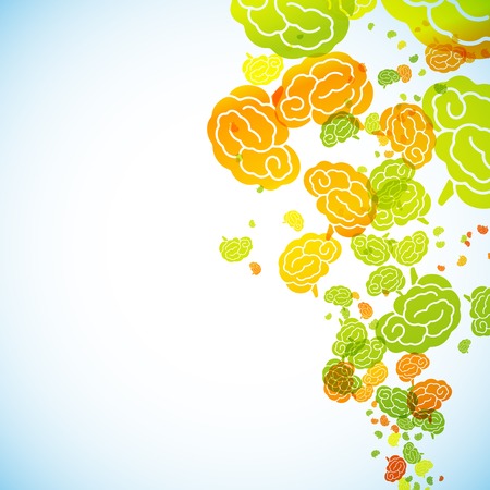 abstract background, brainのイラスト素材