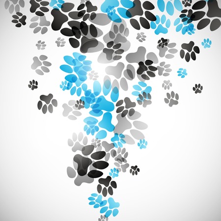 abstract background, animal footprintsのイラスト素材