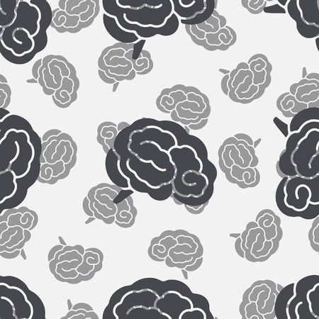 seamless pattern, brainのイラスト素材