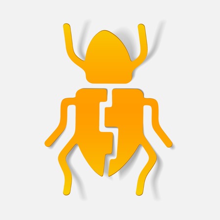 realistic design element: beetleのイラスト素材