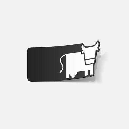 realistic design element: cowのイラスト素材