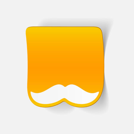 realistic design element: mustacheのイラスト素材