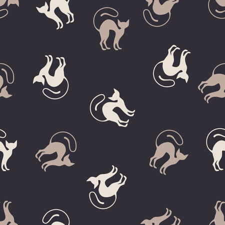seamless background: cat. Vector Illustration Design Patternのイラスト素材
