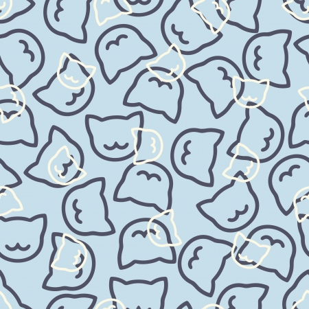 seamless background: cat. Vector Illustration Design Patternのイラスト素材