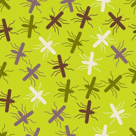 seamless background: mosquito. Vector Illustration Design Patternのイラスト素材