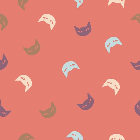seamless background: cat. Vector Illustration Design Patternのイラスト素材