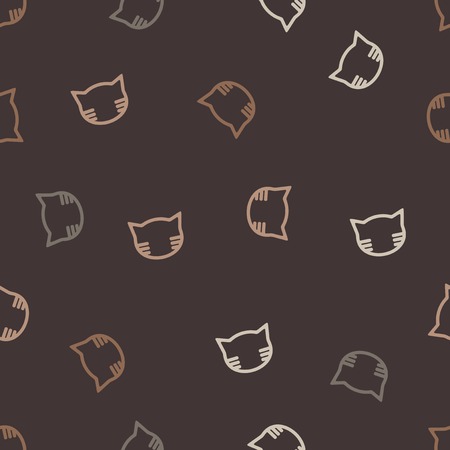seamless background: cat. Vector Illustration Design Patternのイラスト素材