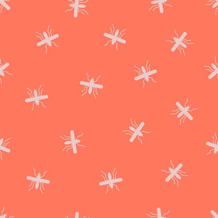 seamless background: mosquito. Vector Illustration Design Patternのイラスト素材
