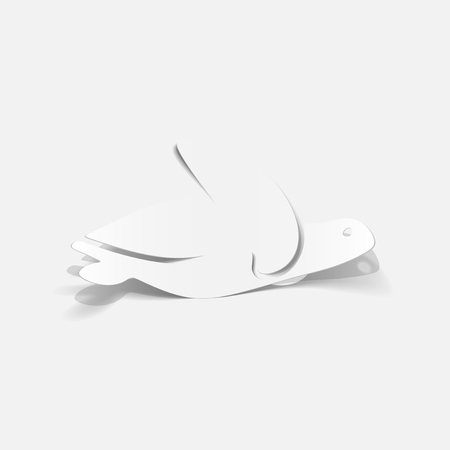 realistic design element: sea ??turtleのイラスト素材