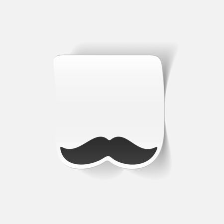 realistic design element: mustacheのイラスト素材