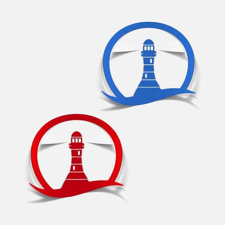 realistic design element: lighthouse. Vector Illustrationのイラスト素材