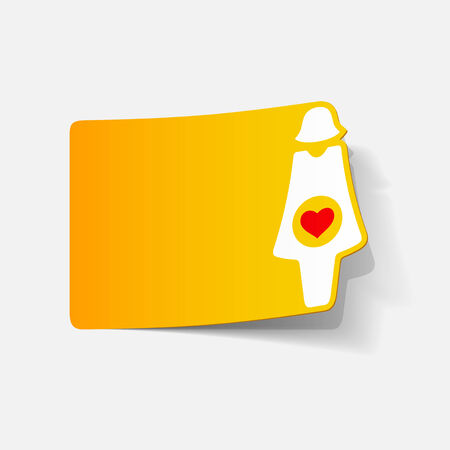 realistic design element: pregnant. Vector Illustrationのイラスト素材